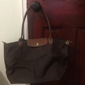 Brown Large Longchamp Tote